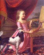 John Singleton Copley Young Lady with a Bird and a Dog oil painting picture wholesale